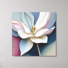 Elegante getextureerde bloemenkunst canvas afdruk