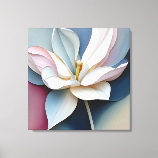 Elegante getextureerde bloemenkunst canvas afdruk (Voorkant)