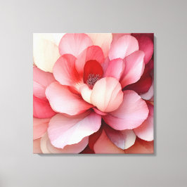 Elegante getextureerde bloemenkunst canvas afdruk