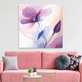 Elegante getextureerde bloemenkunst canvas afdruk (Insitu (Woonkamer))