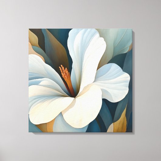 Elegante getextureerde bloemenkunst canvas afdruk (Voorkant)