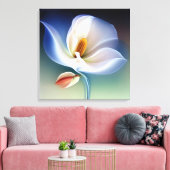 Elegante getextureerde bloemenkunst canvas afdruk (Insitu (Woonkamer))