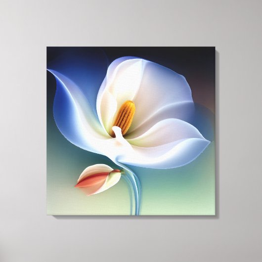 Elegante getextureerde bloemenkunst canvas afdruk (Voorkant)