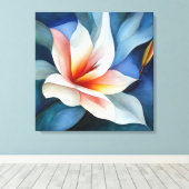 Elegante getextureerde bloemenkunst canvas afdruk (Insitu (Houten vloer))