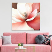 Elegante getextureerde bloemenkunst canvas afdruk (Insitu (Woonkamer))