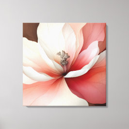 Elegante getextureerde bloemenkunst canvas afdruk