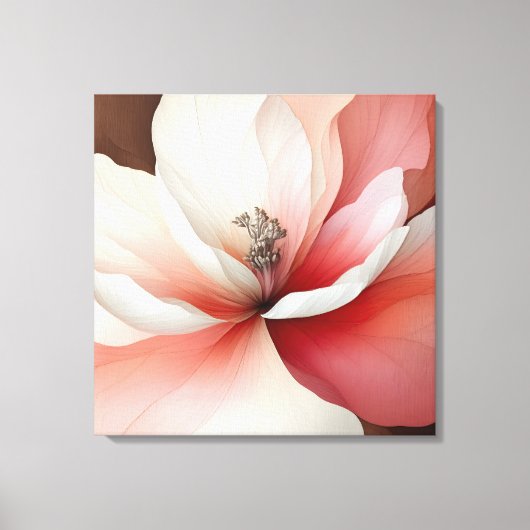 Elegante getextureerde bloemenkunst canvas afdruk (Voorkant)