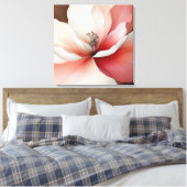 Elegante getextureerde bloemenkunst canvas afdruk (Insitu (Slaapkamer))