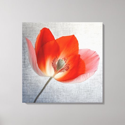 Elegante getextureerde bloemenkunst canvas afdruk (Voorkant)