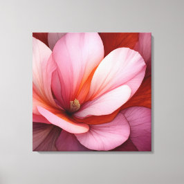 Elegante getextureerde bloemenkunst canvas afdruk