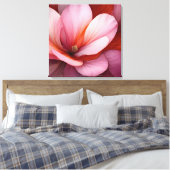 Elegante getextureerde bloemenkunst canvas afdruk (Insitu (Slaapkamer))