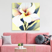 Elegante getextureerde bloemenkunst canvas afdruk (Insitu (Woonkamer))