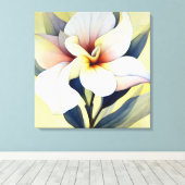 Elegante getextureerde bloemenkunst canvas afdruk (Insitu (Houten vloer))
