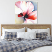 Elegante getextureerde bloemenkunst canvas afdruk (Insitu (Slaapkamer))
