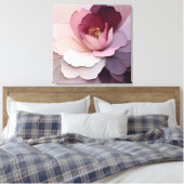 Elegante getextureerde bloemenkunst canvas afdruk (Insitu (Slaapkamer))