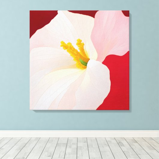 Elegante getextureerde bloemenkunst canvas afdruk (Insitu (Houten vloer))