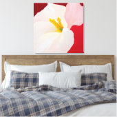 Elegante getextureerde bloemenkunst canvas afdruk (Insitu (Slaapkamer))