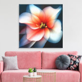Elegante getextureerde bloemenkunst canvas afdruk (Insitu (Woonkamer))