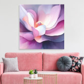 Elegante getextureerde bloemenkunst canvas afdruk (Insitu (Woonkamer))