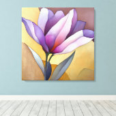 Elegante getextureerde bloemenkunst canvas afdruk (Insitu (Houten vloer))