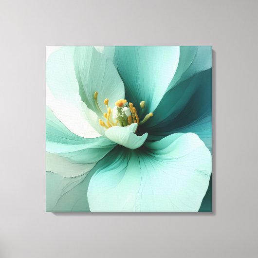 Elegante getextureerde bloemenkunst canvas afdruk (Voorkant)