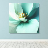 Elegante getextureerde bloemenkunst canvas afdruk (Insitu (Houten vloer))
