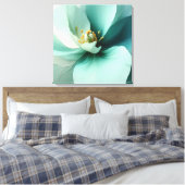 Elegante getextureerde bloemenkunst canvas afdruk (Insitu (Slaapkamer))