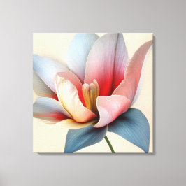 Elegante getextureerde bloemenkunst canvas afdruk