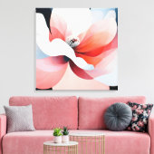 Elegante getextureerde bloemenkunst canvas afdruk (Insitu (Woonkamer))