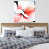Elegante getextureerde bloemenkunst canvas afdruk (Insitu (Slaapkamer))