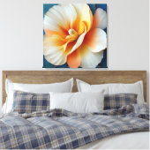Elegante getextureerde bloemenkunst canvas afdruk (Insitu (Slaapkamer))