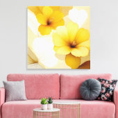 Elegante getextureerde bloemenkunst canvas afdruk (Insitu (Woonkamer))