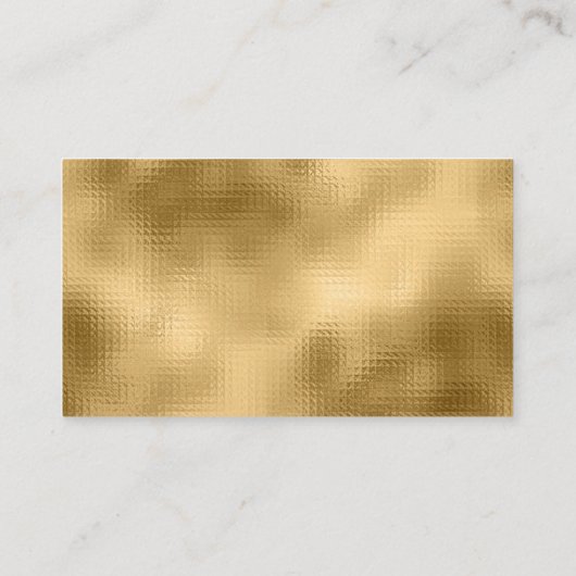 Elegante getextureerde goudfolie Metallic QR-code Visitekaartje (Achterkant)