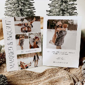 Elegante getrouwde en heldere vakantie fotokaart kaart