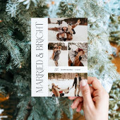 Elegante getrouwde en heldere vakantie fotokaart kaart
