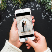 Elegante getrouwde Merry Arch Foto Taupe Kerstmis Feestdagen Kaart