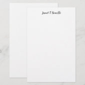 Elegante gewone eenvoudige professionele kalligraf briefpapier (Voorkant / Achterkant)