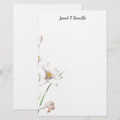 Elegante gewone professionele kalligrafie bloem briefpapier (Voorkant / Achterkant)