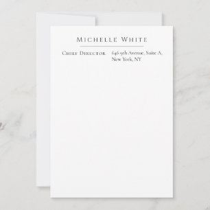Elegante gewone witte professionele moderne kaart
