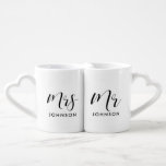 Elegante gewoonte meneer en mevrouw. loversmokken<br><div class="desc">De heer en mevrouw de mok van de koffieparen,  aanpasbaar met uw eigen naam en uw favoriete kleuren.</div>