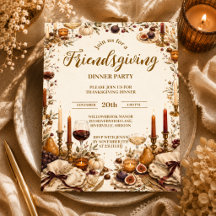 Elegante gezellige kaarslicht Friendsgiving