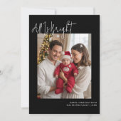 Elegante gezinsflat kerstkaart (Voorkant)
