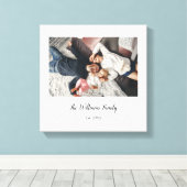 Elegante gezinsfoto canvas afdruk (Insitu (Houten vloer))