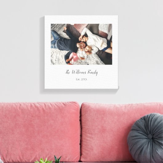Elegante gezinsfoto canvas afdruk (Insitu (Woonkamer))