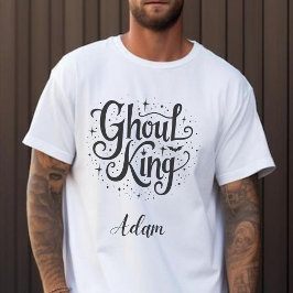 Elegante "Ghoul King" naam Halloween kalligrafie Trui