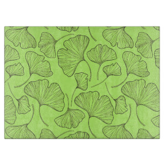 Elegante ginkgo blad glas snijplank