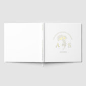 Elegante Ginkgo Bladeren Witte Bruiloft Folie Gastenboek (Volledig)