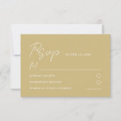 Elegante Ginkgo Leaf Wedding RSVP Kaart (Voorkant)