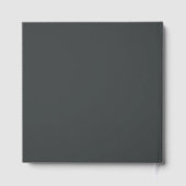 Elegante Ginkgo verlaat Charcoal Grey bruiloft Fol Gastenboek (Achterkant)