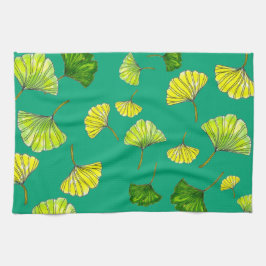 Elegante Ginkobladeren Botanische Keukendoek Theedoek